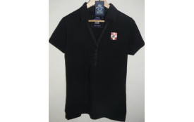 Polo Noir Femme floqué RCHT