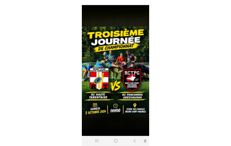 3ème match à domicile samedi 3 octobre 14h